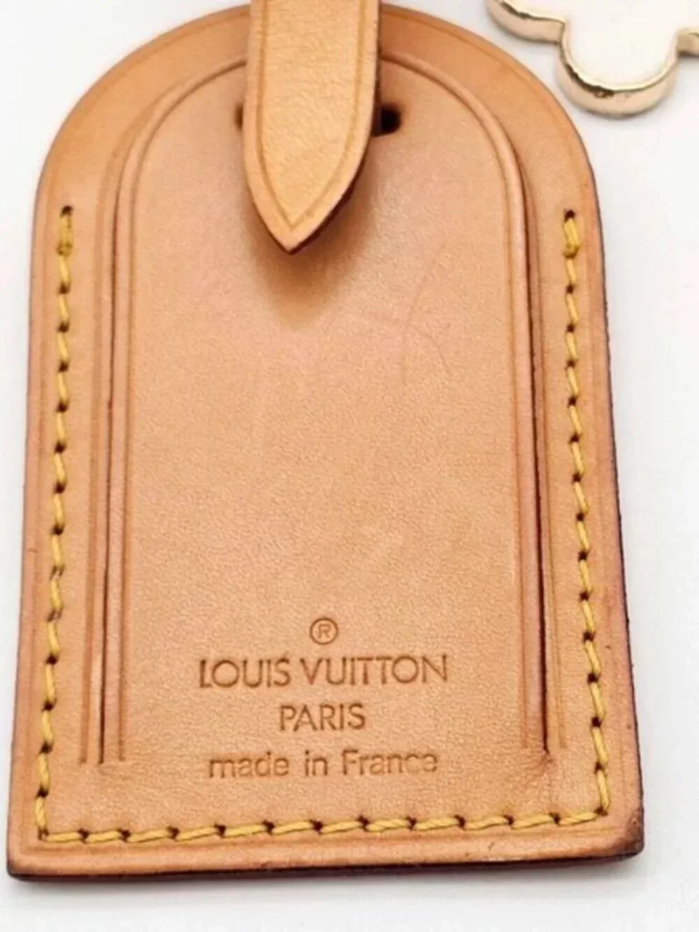 Authentic Louis Vuitton Luggage Tag with Unbranded Keycharm, Keychain